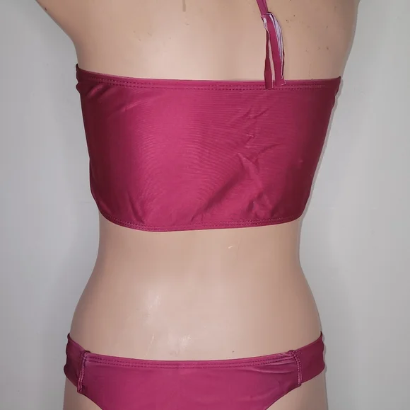 NEW LARGE ROSEWOOD 2 PIECE SWIMSUIT POPULAR BRAND REMOVALBLE PADS HALTER BIKINI - Picture 3 of 13